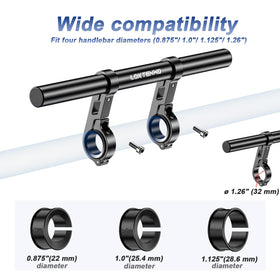 LOKTENWO extender installed on city bike improving accessory organization