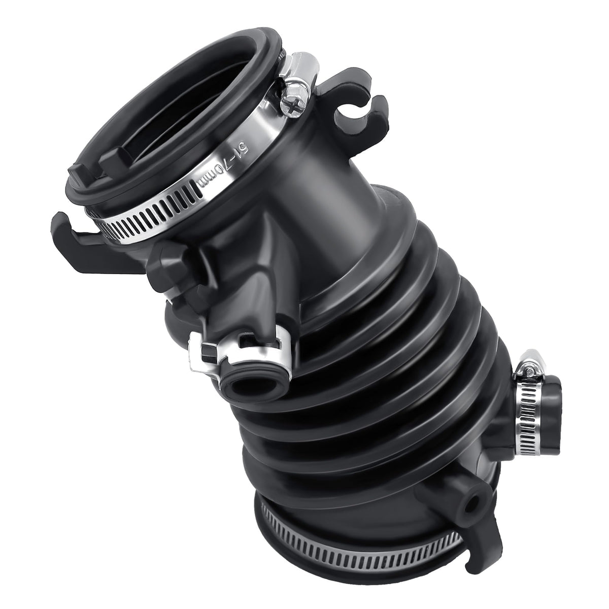 LoloWheat intake tube front view showing clean fit and OEM alignment benefits
