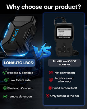 LONAUTO LB03 reading fault codes on phone screen for fast troubleshooting