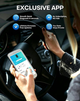 LONAUTO LB03 being used in a home garage for DIY diagnostics and savings