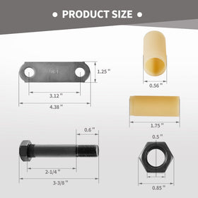 Lonffery bolts and nuts hardware layout illustrating included fasteners for secure mounting