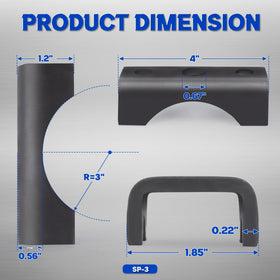 Lonffery close-up of curved base fitting a 3-inch axle for accurate seating