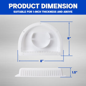 Lonffery close-up of flange and textured plastic for durable mounting