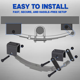 Lonffery complete kit layout with hangers, straps, bolts and nuts for full replacement