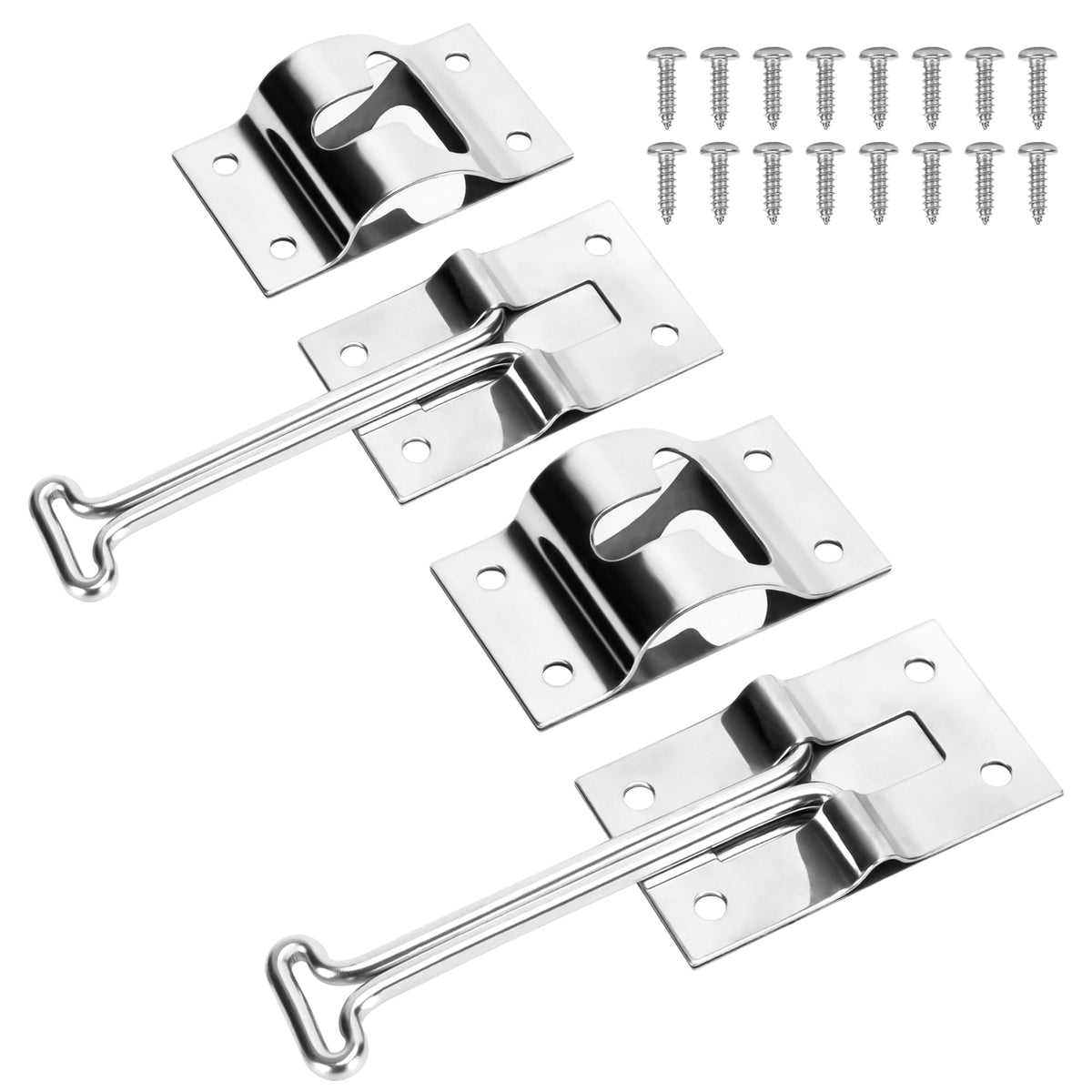 Lonffery front view of RV door latch showing sturdy design and secure hold
