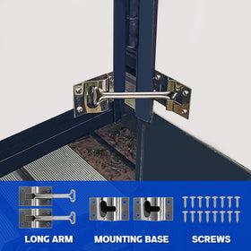 Lonffery mounting base detail highlighting corrosion-resistant 304 stainless construction