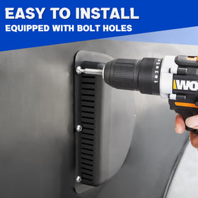 Lonffery side mounting detail with bolt holes showing easy installation benefit