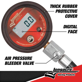 Longacre 53036 shock-resistant bumper close-up protecting gauge from drops