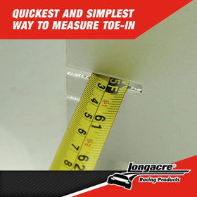 Longacre plates in use against a tire demonstrating easy one-person measurement