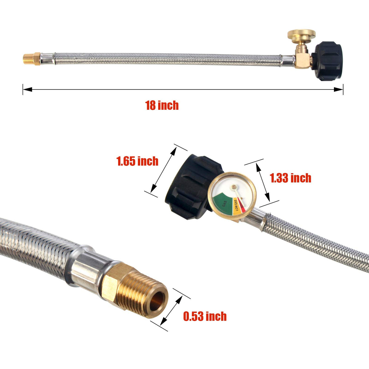 LONGADS close-up stainless-steel braid showing durability and abrasion resistance for long-term use