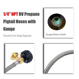 LONGADS hose attached to RV regulator illustrating fast installation and reliable fuel flow
