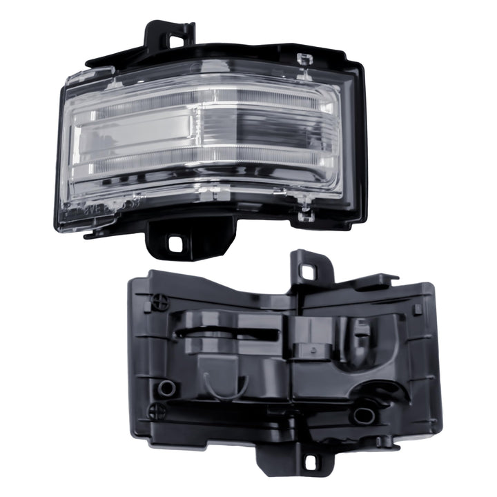LONGLING front view of left tow mirror lamp showing precise fit and restore