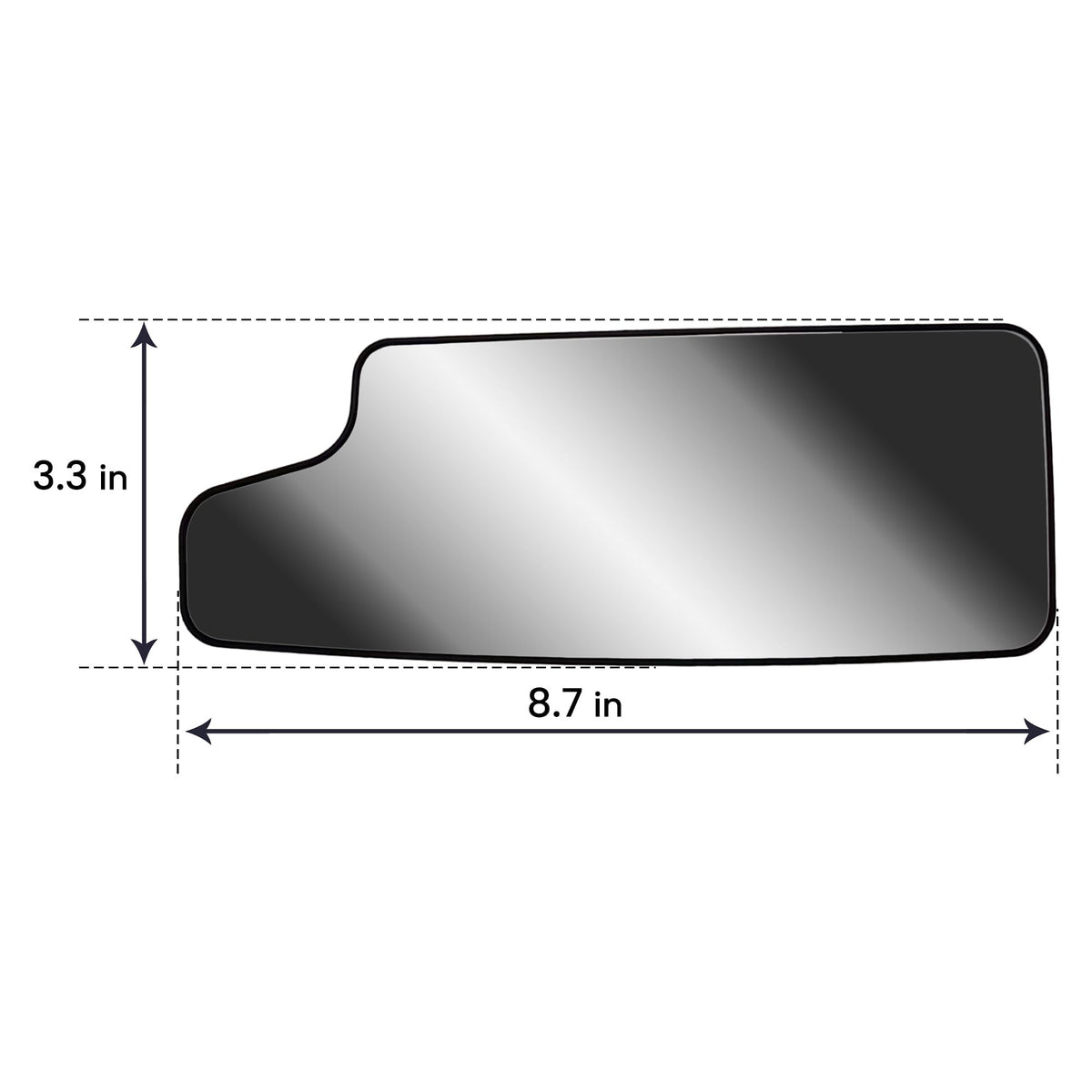 LONGLING close-up of convex glass texture offering improved tow visibility