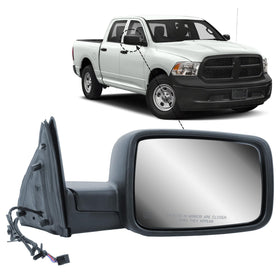 LONGLING mirror mounted on Ram truck showing real-world fit