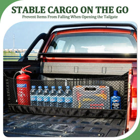 Lonyaqui installed across a GMC Sierra bed demonstrating multi-layer organization