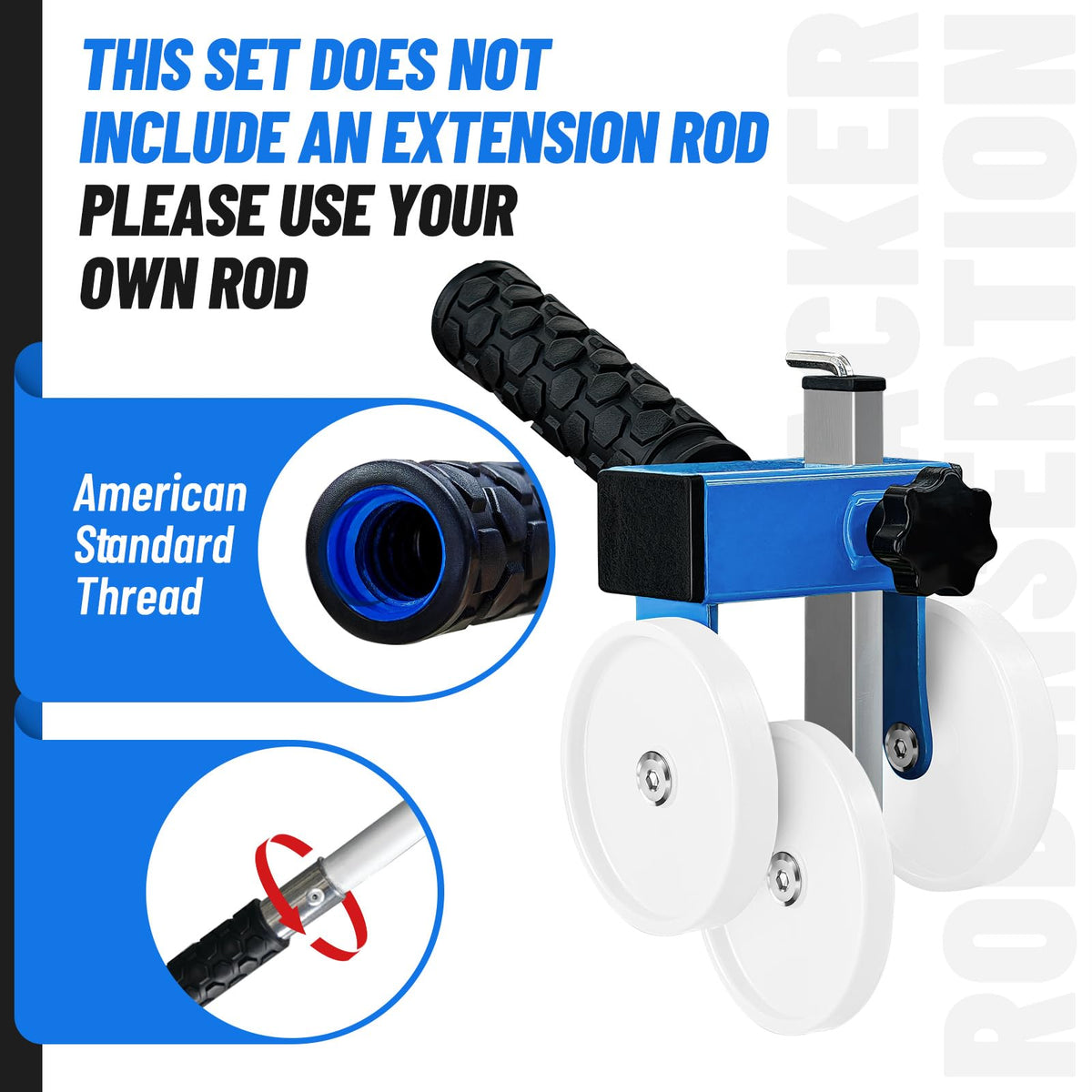 LookFox tool in use with operator standing using extension rod to reduce bending strain