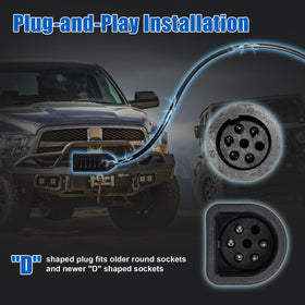 Looptek remote connected to winch on truck bumper demonstrating practical use