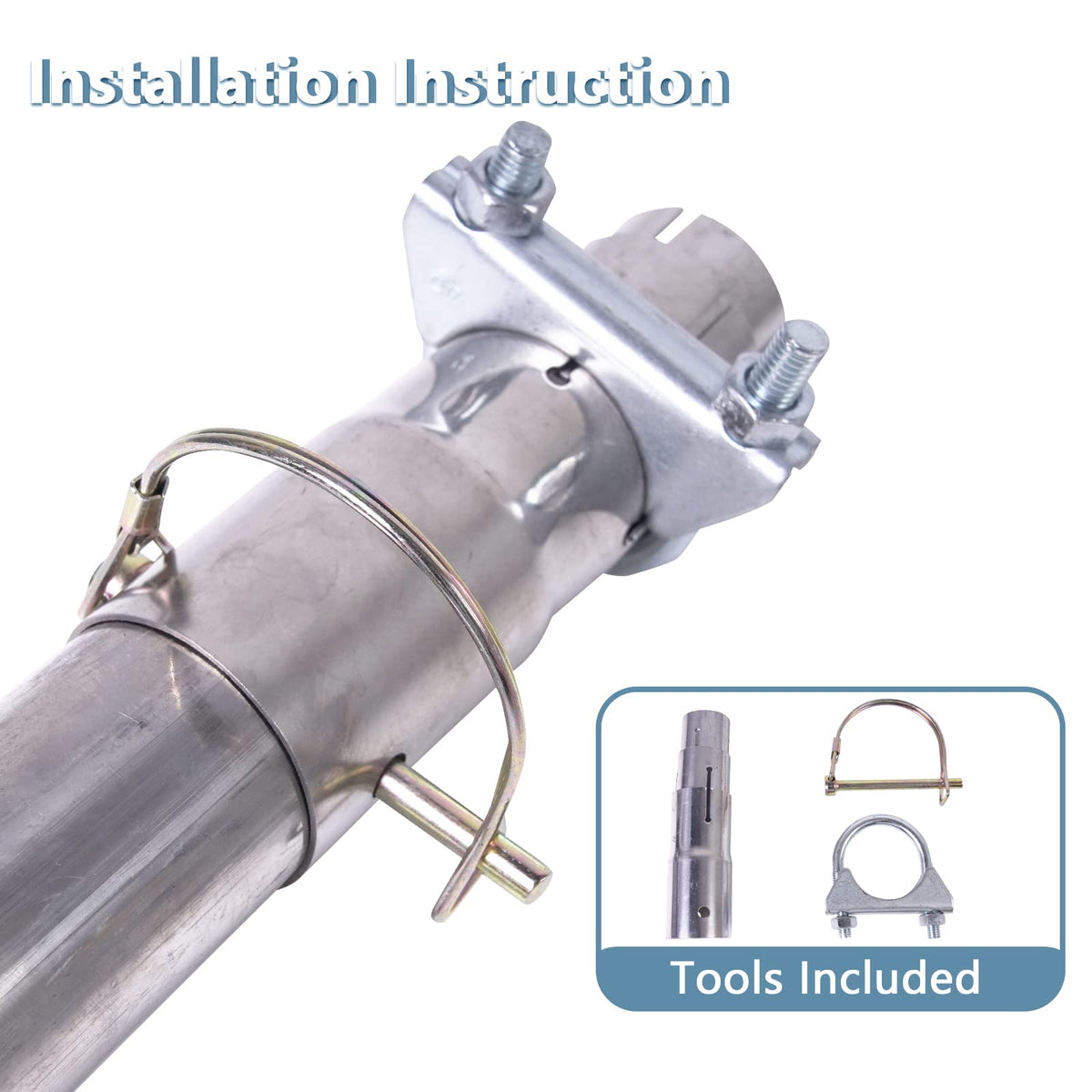 loosoo exhaust extension next to measuring tape for size and scale