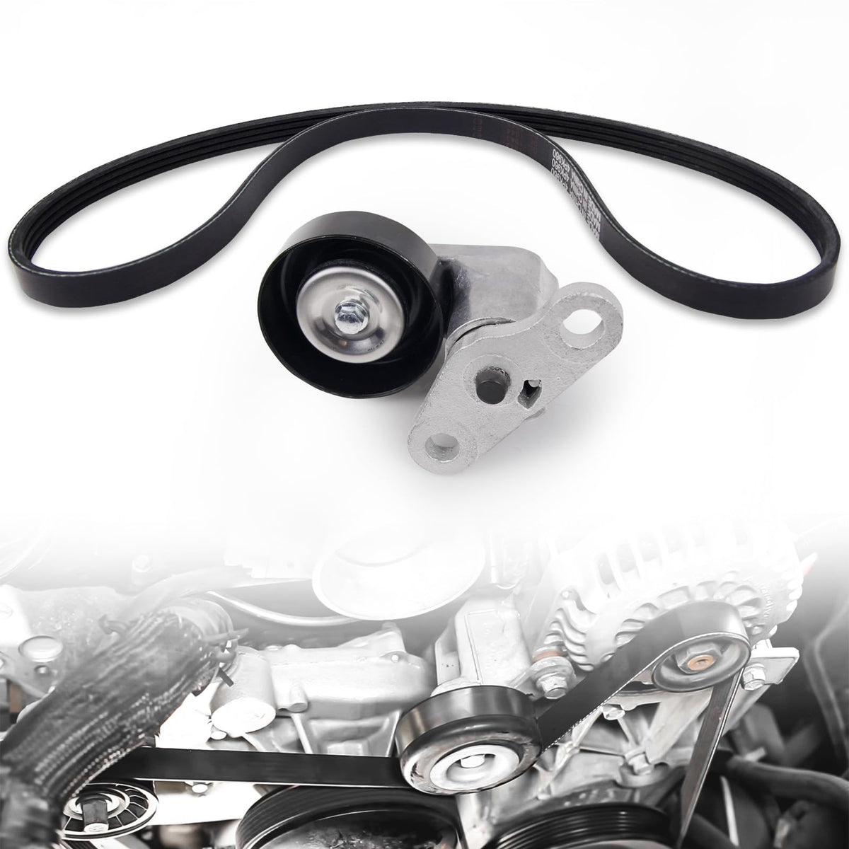loosoo front packaging tensioner kit showing part and label, ensures correct fit