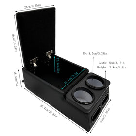 LOOYE close-up of dual cup holders keeping drinks stable and spill-free