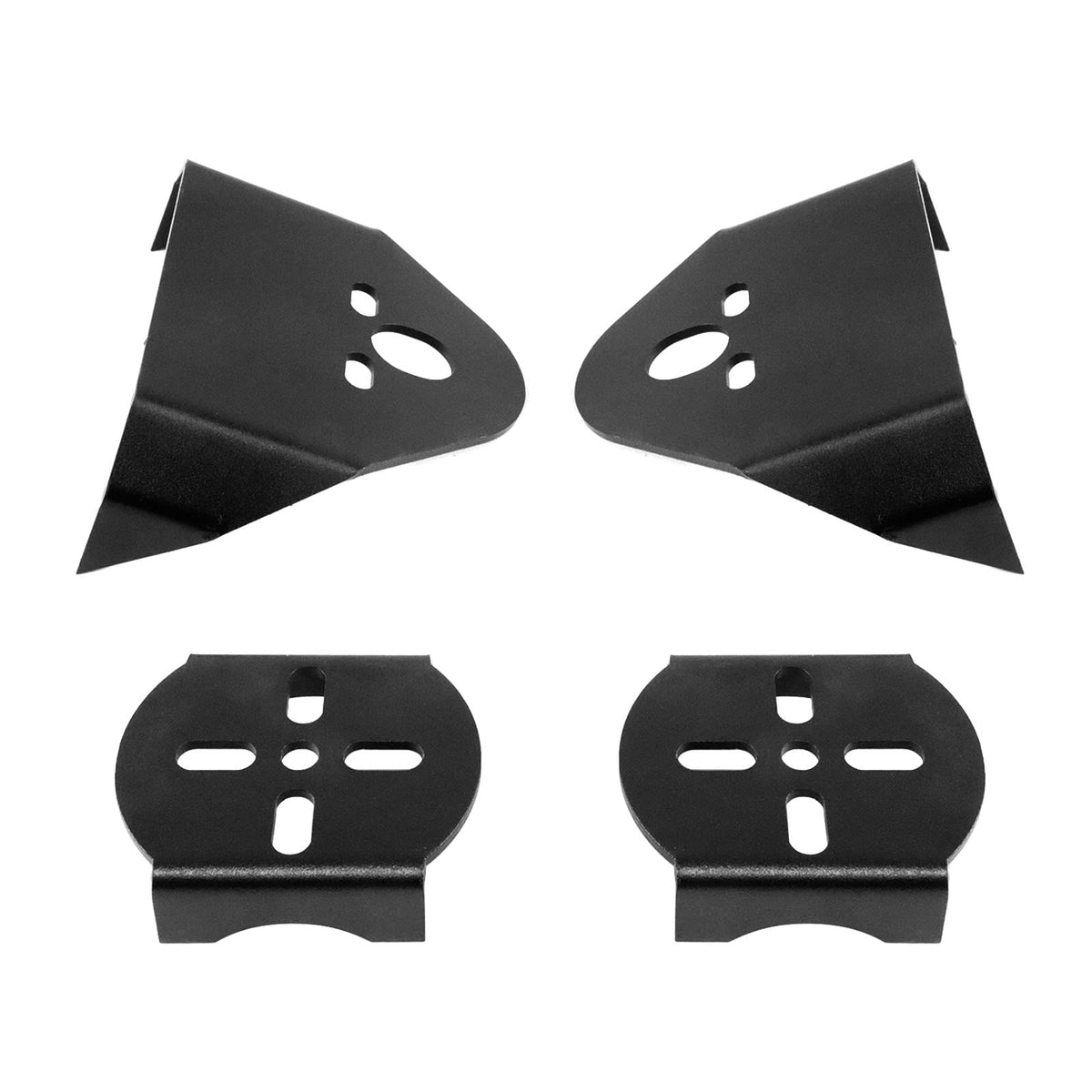 LOSTAR front view of the four weld-on rear brackets showing ready-to-weld plates and fit