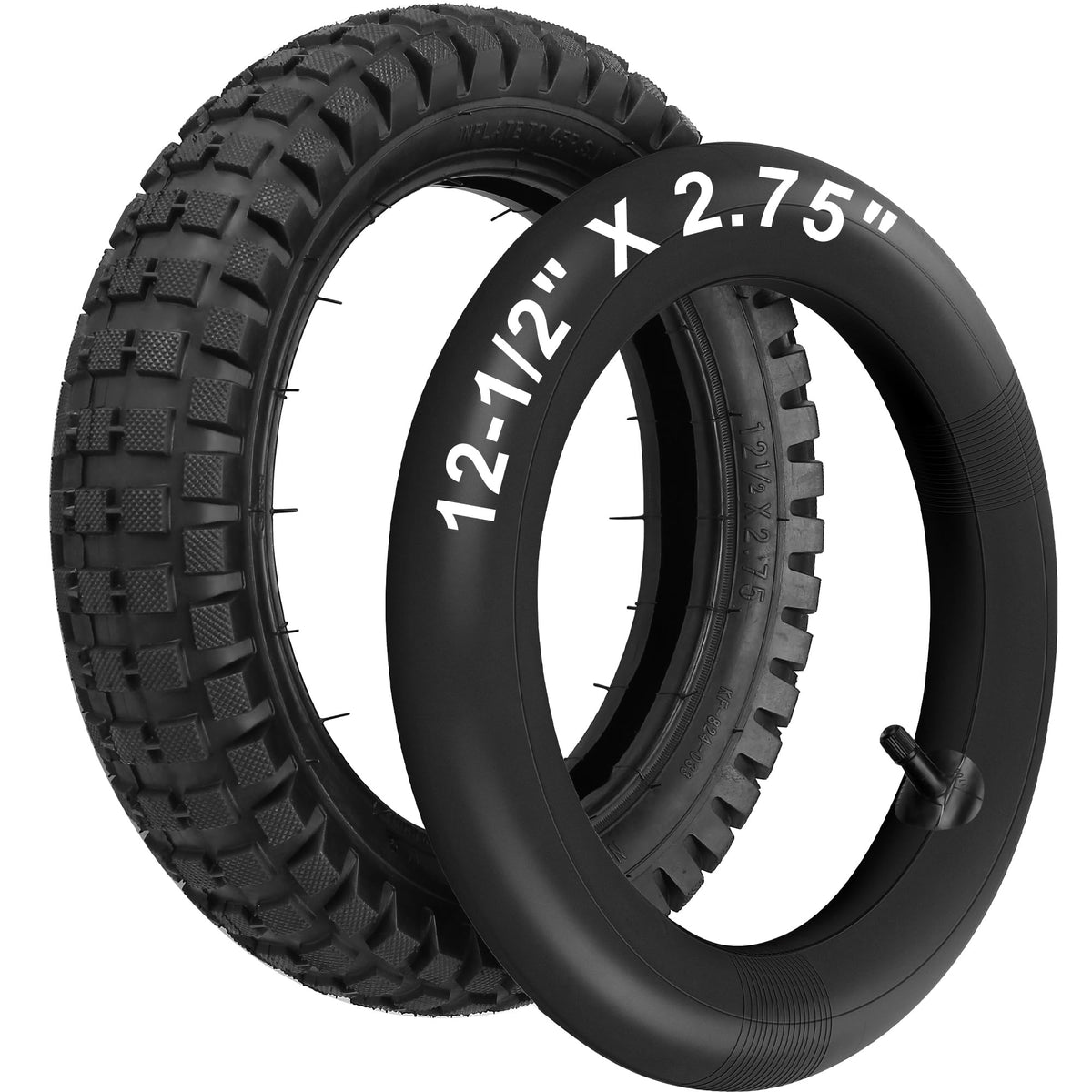 LotFancy front view of tire and tube set showing ready-to-install packaging and durability