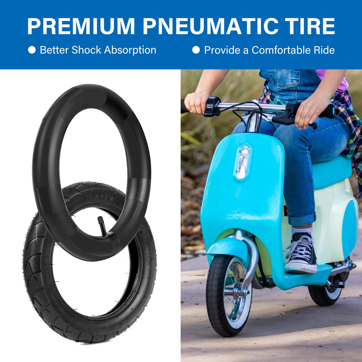 LotFancy side profile showing tire width and scale for confirming 12.5 x 2.25 sizing compatibility