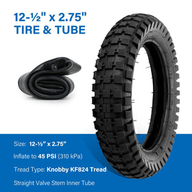 LotFancy close-up of knobby tread showing improved traction and chunk resistance
