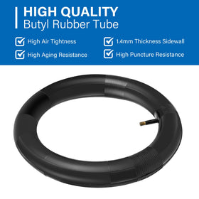 LotFancy straight valve stem inner tube detail showing butyl construction for improved air retention
