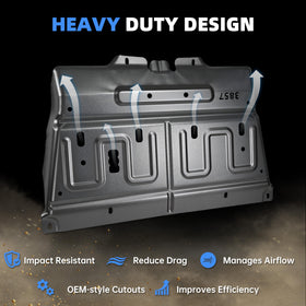 LOTMOVE lifestyle shot of F150 off-road highlighting dependable underbody defense