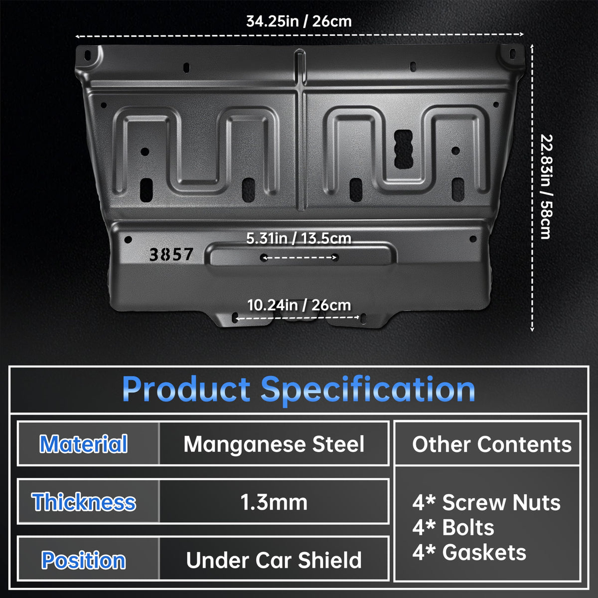 LOTMOVE installed under a Ford F150 showing secure bolt-on protection