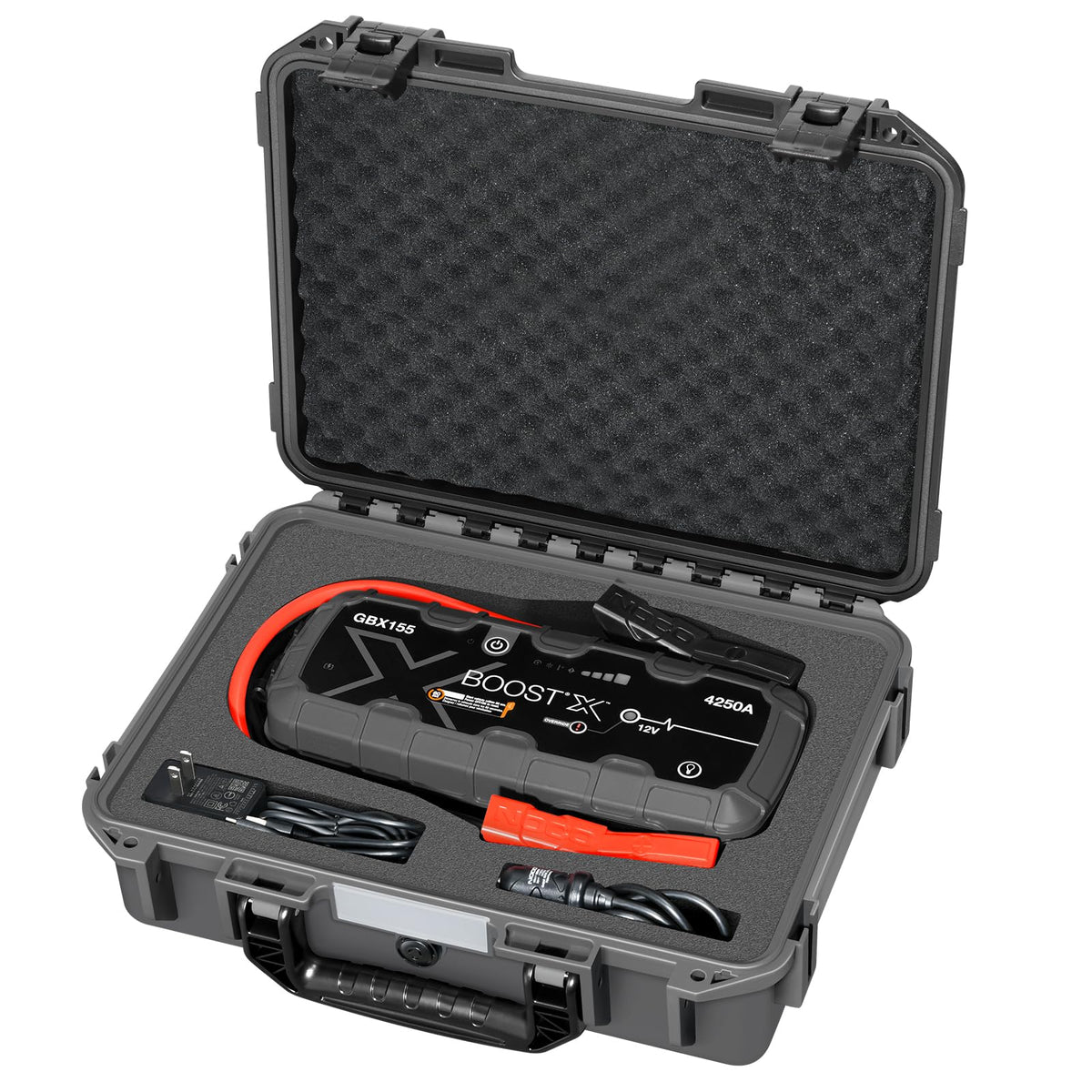 LOTOCASE front view showing rugged waterproof shell and secure latch benefit protection