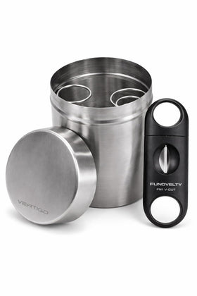 Lotus Group Vertigo Road Trip front view showing compact ashtray and lid benefit portable containment
