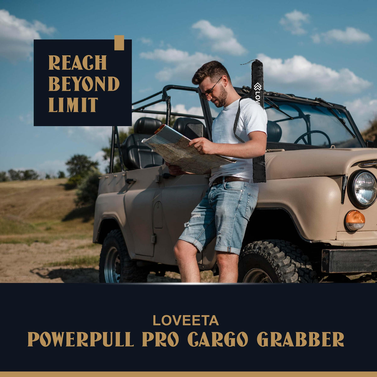 LOVEETA fully extended 6.3 ft telescoping reach demonstrating maximum length benefit