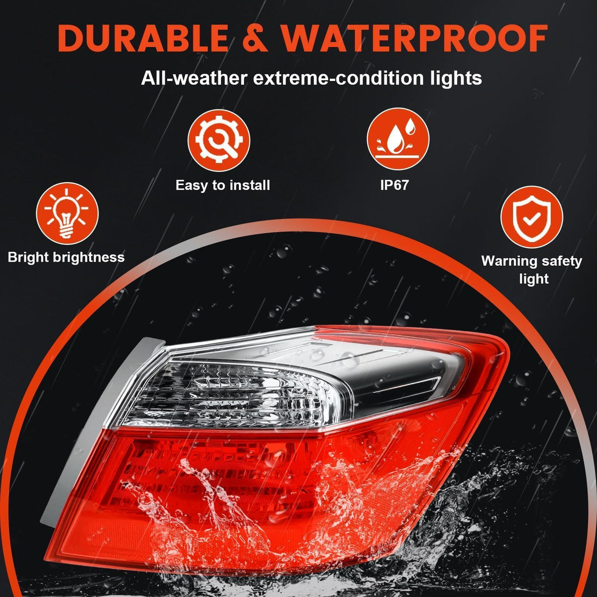 LOVELYNOV tail light installed on 2014 Honda Accord rear demonstrating fit