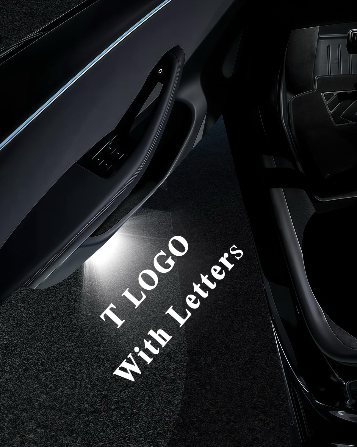 LOWEEY sharp 4K-like logo projection on ground showing clarity