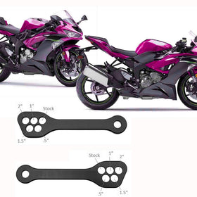 Kawasaki lowering links high-gloss powder-coat finish resists corrosion