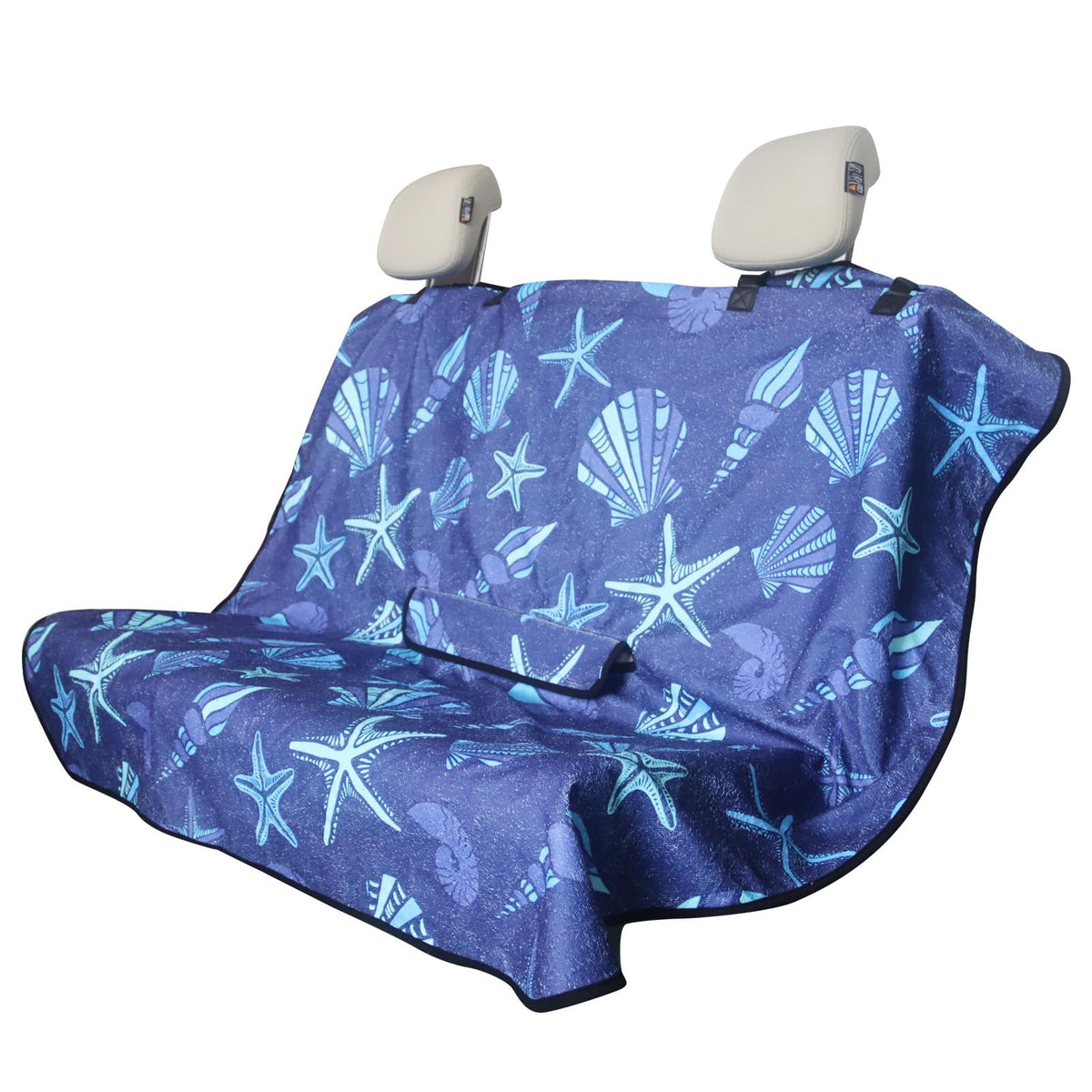 LoyaGour front view showing conch shells print and full coverage benefit