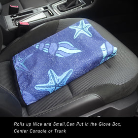 LoyaGour beside a ruler showing 29.5x56 inch size for seat coverage