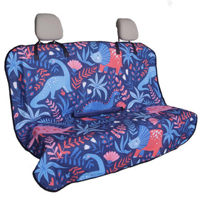LoyaGour front view of dinosaur bench cover protecting seat