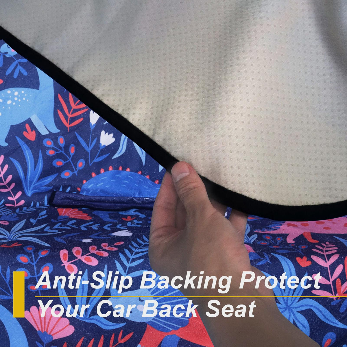 LoyaGour installed on a car rear seat demonstrating full coverage
