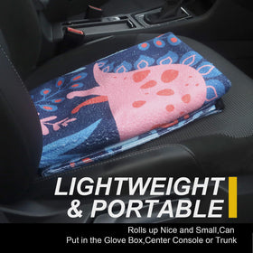 LoyaGour cover in a vehicle after beach trip protecting upholstery