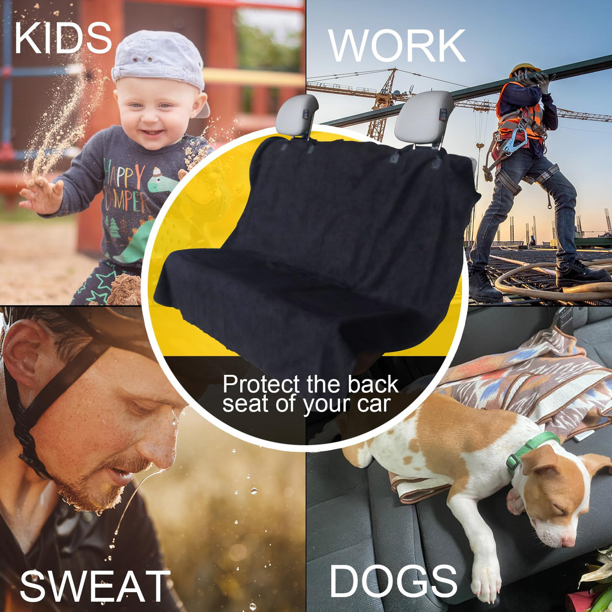 LoyaGour dog seated on cover demonstrating scratch protection