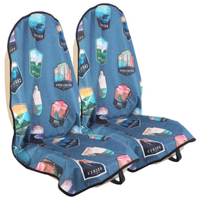 LoyaGour full front seat cover shown installed protecting seat