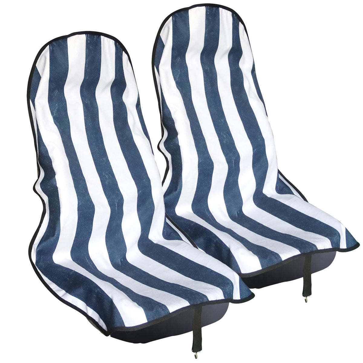 LoyaGour front seat full view showing blue stripe protecting upholstery