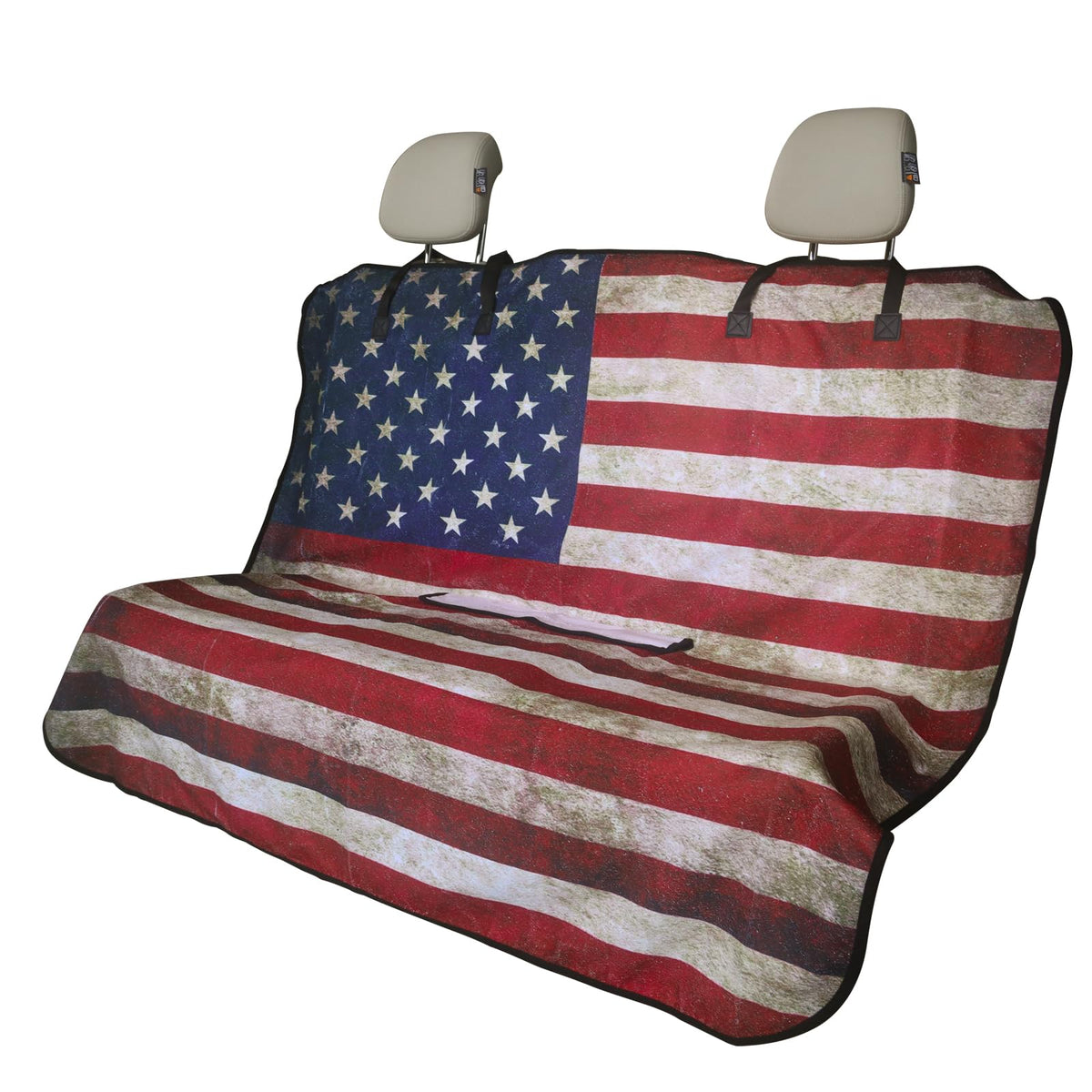 LoyaGour front view showing American Flag cover protecting seats and enhancing style