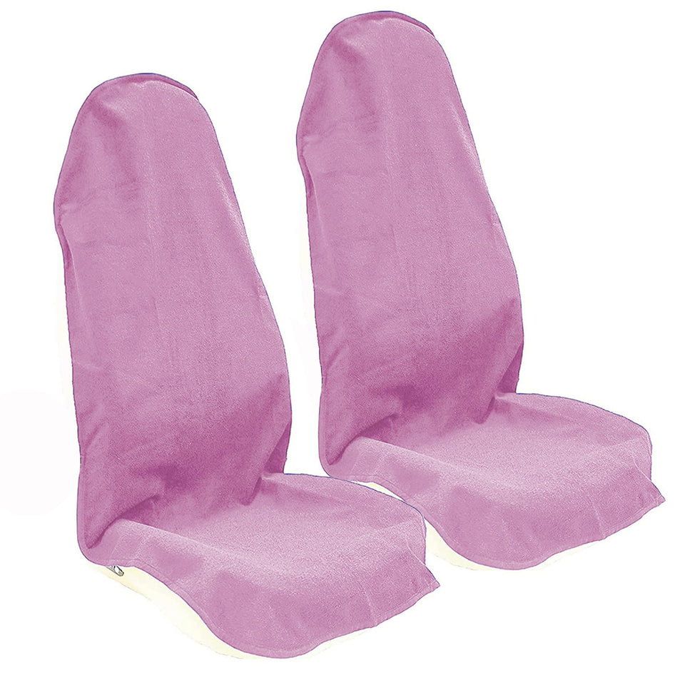 LoyaGour front view of pink seat cover showing full protection and easy fit