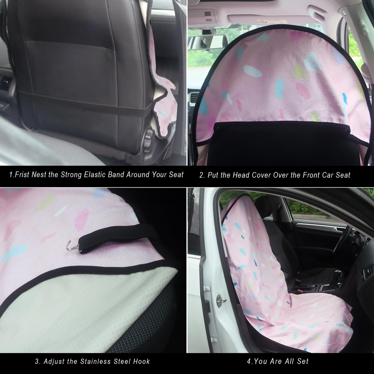 LoyaGour installed on a car front seat demonstrating coverage and comfort