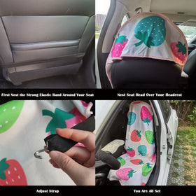LoyaGour cover installed in a car front seat showing neat fit and easy setup benefit