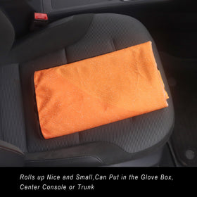 LoyaGour lifestyle image of gym bag and cover protecting car after workout